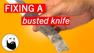 How To Repair a Broken Knife Handle and Making a New Sheath [upl. by Helmer889]