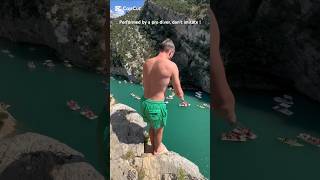 AMAZING DUB GAINER LAYOUT 23 M IG victormarchio cliffdiving acrobatics extreme gainer lake [upl. by Stodder962]