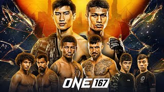 ONE 167 LIVE TAWANCHAI VS NATTAWUT II  RODTANG VS PURIC  LIVESTREAM amp FULL FIGHT COMPANION [upl. by Gerik]