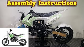 Pit Bike Cross 110ccm  Unboxing  Full Assembly Instructions  Storm from Nitro Motors [upl. by Melton]