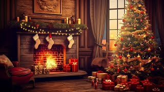 Instrumental Christmas Music with Crackling Fireplace 🎄 Beautiful Christmas Music for Relax amp Sleep [upl. by Ataymik]