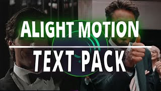 The BEST TEXT PACK on Alight Motion QR  XML [upl. by Joses]