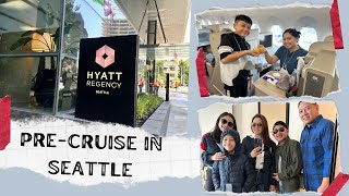 ROOM TOUR of HYATT REGENCY SEATTLE  ASIANA AIRLINES BUSINESS CLASS MEALS  PRECRUISE IN SEATTLE [upl. by Nirroc904]