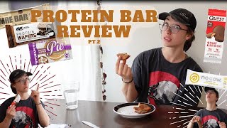 PROTEIN BAR REVIEW pt2 best amp worst protein barssnacks taste testing and ranking [upl. by Nnyre423]