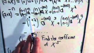 Binomial Expansion With Negative Exponent Example 1 [upl. by Arahk]