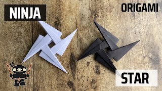 NINJA STAR SHURIKEN ORIGAMI STEP BY STEP  DIY PAPER WEAPON NINJA STAR ORIGAMI  EASY NINJA STAR ART [upl. by Gannie588]