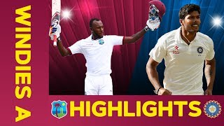 West Indies A vs India A  Match Highlights  3rd Test  Day 3  India A Tour of West Indies [upl. by Inoy]