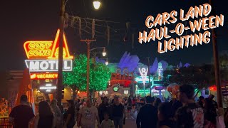 HAULOWEEN LIGHTING CEREMONY  CARS LAND  DISNEY CALIFORNIA ADVENTURE  HALLOWEEN [upl. by Adli]