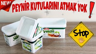 PEYNİR KUTULARI İLE ÇOK KULLANIŞLI GERİ DÖNÜŞÜM リサイクル рециркулировать reciclar [upl. by Kemme683]