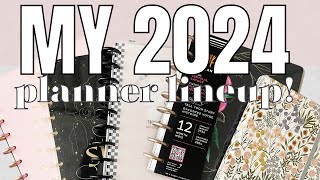 My 2024 Planner Lineup  Happy Planner Disc Bound Planners amp Dot Journal  What I Plan On Using [upl. by Aoket380]