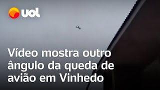 Acidente aéreo em Vinhedo Vídeo mostra outro ângulo da queda da aeronave da VoePass [upl. by Barbour]