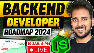 Backend developer roadmap 2024 🔥 Important Update ⭕️ LIVE Session [upl. by Akinad]