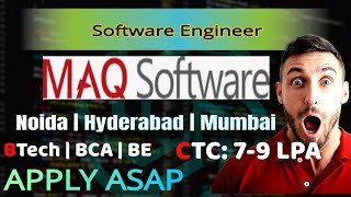 MAQ Software  Hiring Software Engineer  2023 Batch  CTC 79 LPA  Multiple locations urgentjob [upl. by Janiuszck]