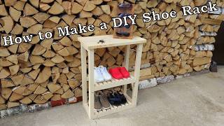 How to Make a DIY Shoe Rack [upl. by Lahcym]