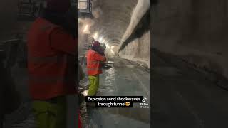 Explosion shockwave throughout tunnel [upl. by Hpesojnhoj907]