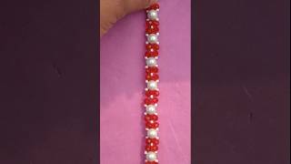 Diy red pearl bracelet jewelrymakingathome [upl. by Donielle]