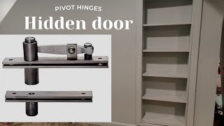 Hidden door Bookcase with TamBee Pivot hinges [upl. by Leur]