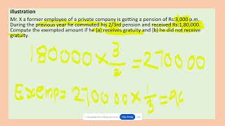 INCOME FROM SALARY retainment benefits commuted pension encashment of earned leave VRS benefits [upl. by Hutson450]