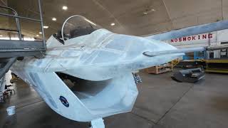 Boeing X32A in Restoration at NMUSAF Sept 2023 from FPV Drone [upl. by Viscardi]