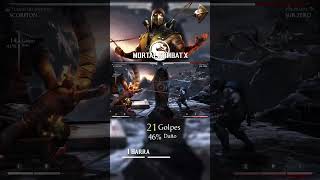 SCORPION Combos Óptimos  Comparación  MKX  MK1 mortalkombat scorpion mk1 mkx [upl. by Kei]