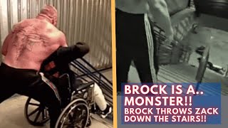 McMahon Orders Brock Lesnar To Throw Zach Gowen Down The Stairs SmackDown 2003  Wrestling Rewind [upl. by Earlene]