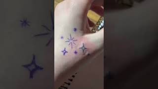 How i stick amp Poke Tattoos handpoke  handpoked  no machine  tattoo  handpoke tattoo [upl. by Monro332]