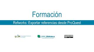 Refworks Exportar referencias desde Proquest 2023 [upl. by Nedle]