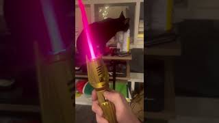 Hacksmith Industries Mini Saber hacksmith lightsaber cat blackcat starwars cat purr purrr [upl. by Helbona]