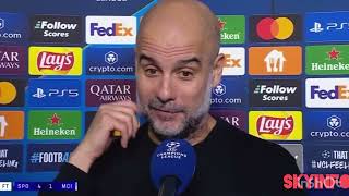 Pep Guardiola Post match interview  Sporting cp 41 Mancity [upl. by Lole]