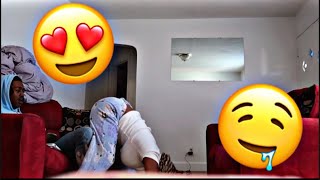 ARCHING MY BACK INFRONT OF MY BOYFRIEND TO SEE HIS REACTION 😍😩 Gone right [upl. by Ellerehs]