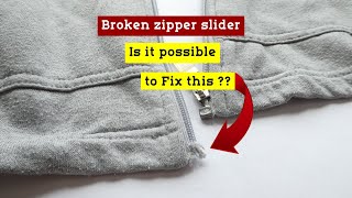 How to Repair Broken Zipper Slider on Jacket DIY Easy Way to Fix Broken Zipper Bottom Stop Tutorial [upl. by Aitnyc]