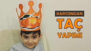 Kartondan taç yapımı Yerli malı haftası tacı nasıl yapılır [upl. by Jaynell]