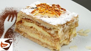 Millefoglie con crema – Torta semplice e golosa – Dolci facili [upl. by Geehan]