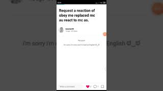 Request for replaced mc au react to mc as who  obey me text [upl. by Nosnek]