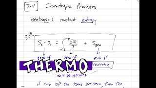 Thermodynamics  Entropy 74 Isentropic processes [upl. by Eyaj347]