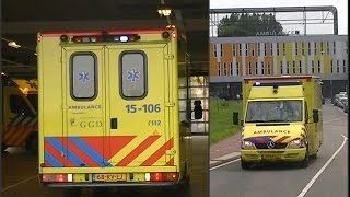 OUDE Ambulances 15103 15106 15115 met spoed in Den Haag en Delft  2011  2012 79 [upl. by Cimbura264]