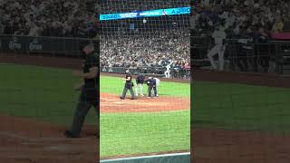 Jazz Chisholms injured in seattle baseball baseballstadium yankees newyork newyorkcity injury [upl. by Lumpkin]