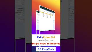 Tally Prime 50 new feature stripe view tallyprimetipsandtricks tallysolution tallyprime tallypr [upl. by Eniamirt]