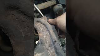 Stuck brake line bracket Remove mechanic [upl. by Col]