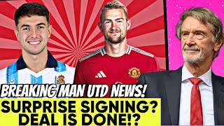 Deal Done £42m De Ligt Agreement Reported Shock Zubimendi Bid Man Utd Transfer News [upl. by Madaras]