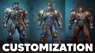 Warhammer 40K Space Marine 2  ALL CUSTOMIZATION Adeptus amp Chaos [upl. by Adamski]