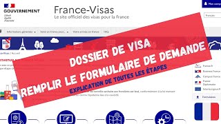 Demande de VISA détudes  Formulaire VISA France avec toutes les étapes [upl. by Nymassej]