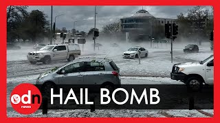 Golf BallSized Hailstones Bombard Australia’s Capital Canberra [upl. by Tait]