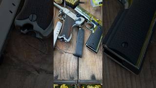 🇺🇸1911 45 ACP VS 🇩🇪P08 9mm Luger  Which would you prefer  The Range Report ww2 9mmgun [upl. by Duaner]