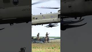 Installing a howitzer onto a CH47 Chinook helicopter usairforce [upl. by Robert966]