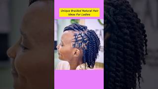 Unique Braided Natural Hair Ideas For Ladies  2024 Quick amp Easy Hair Trends shorts [upl. by Aschim]