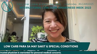 LOW CARB PARA SA MAY SAKIT amp SPECIAL CONDITIONS [upl. by Ttam]