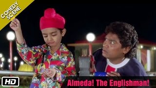 Almeda The Englishman  Comedy Scene  Kuch Kuch Hota Hai  Johnny Lever Farida Jalal [upl. by Nairadal]