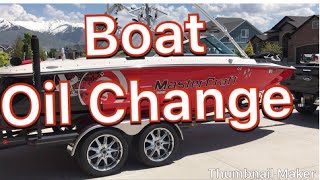 Mastercraft Boat oil change DIY Indmar 57L inboard VDrive Engine MCX 350 6 Quarts of 15w40 [upl. by Laflam490]