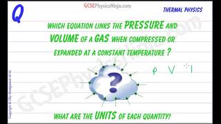 What is Boyles Law Pressure and Volume in a Gas  GCSE Physics [upl. by Anaigroeg]